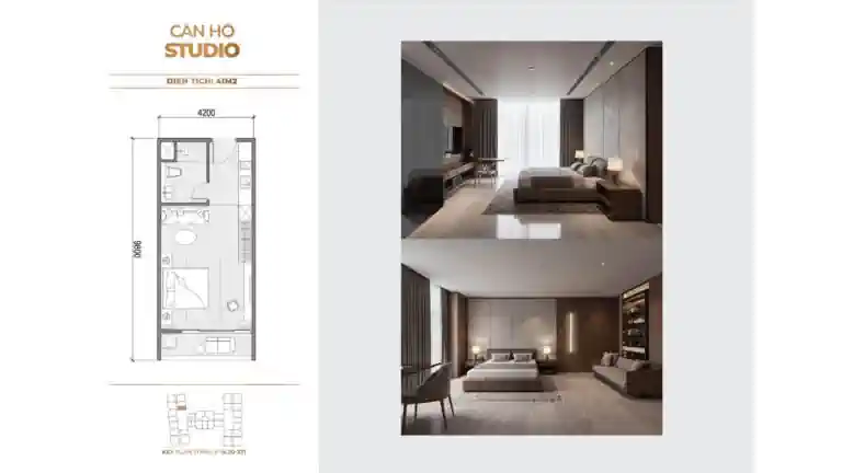 Thiết kế căn hộ Studio Handico Sunshine New Hanoi
